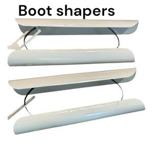 Boot Shapers white with hanger